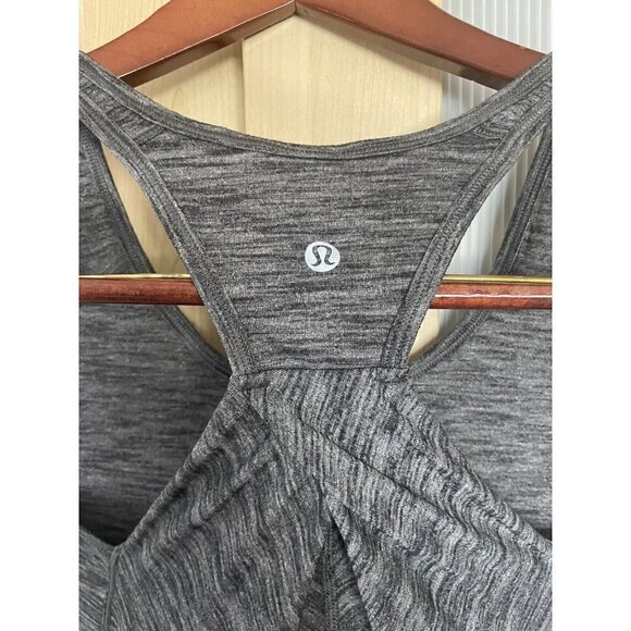 Lululemon Women's 6 Swiftly Tech Racerback Tank Top GRAY Knit Running Gym Yoga - Picture 5 of 5